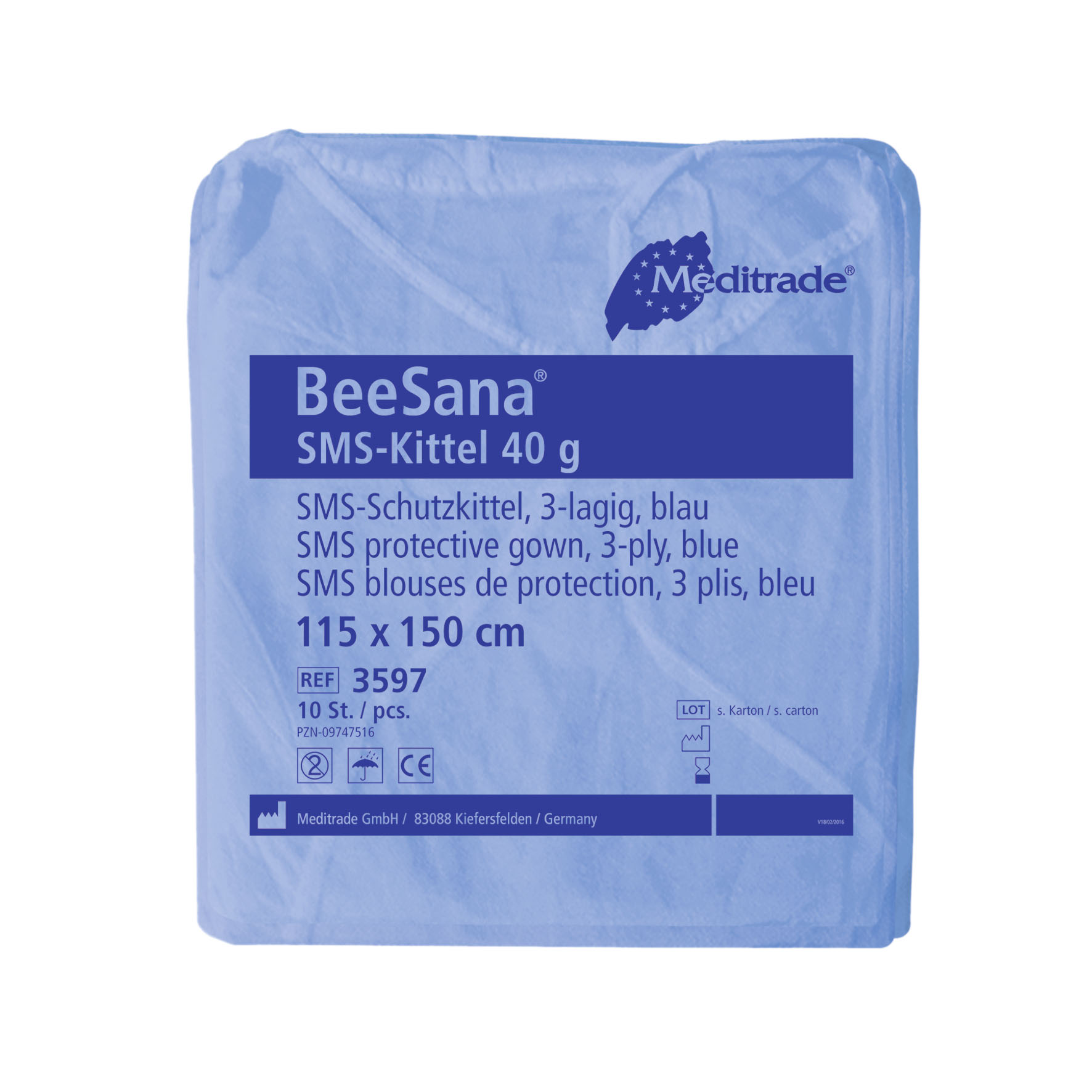 BeeSana SMS-Kittel 40g  Blau